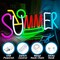 Summer Neon Surf Wave Sign – USB Powered Tropical LED Wall Decor for Bar, Game Room & Living Room